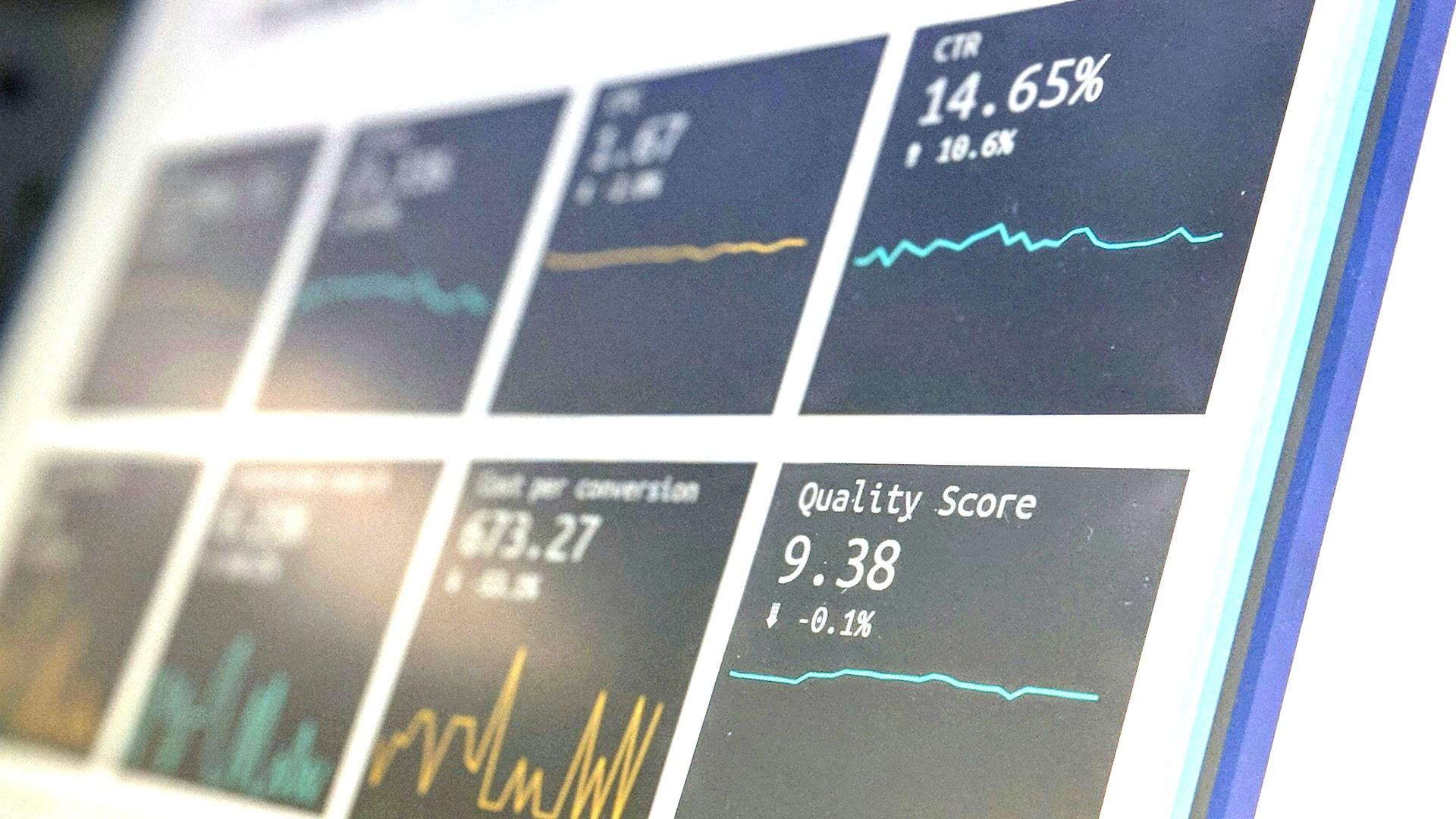 A live executive KPI dashboard — metric tiles and trend sparklines at a glance